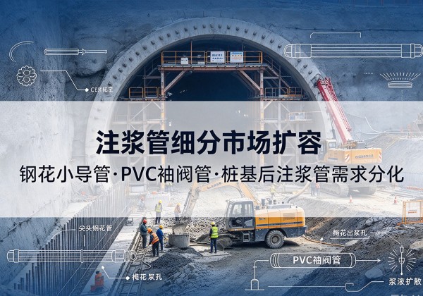 东方注浆管细分市场扩容，隧道钢花小导管、PVC 袖阀管、桩基后注浆管需求分化